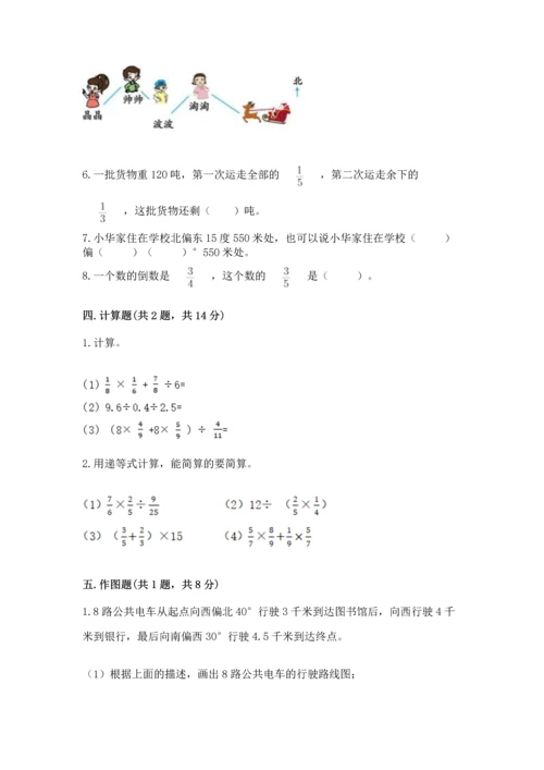 人教版六年级上册数学期末测试卷精品（各地真题）.docx