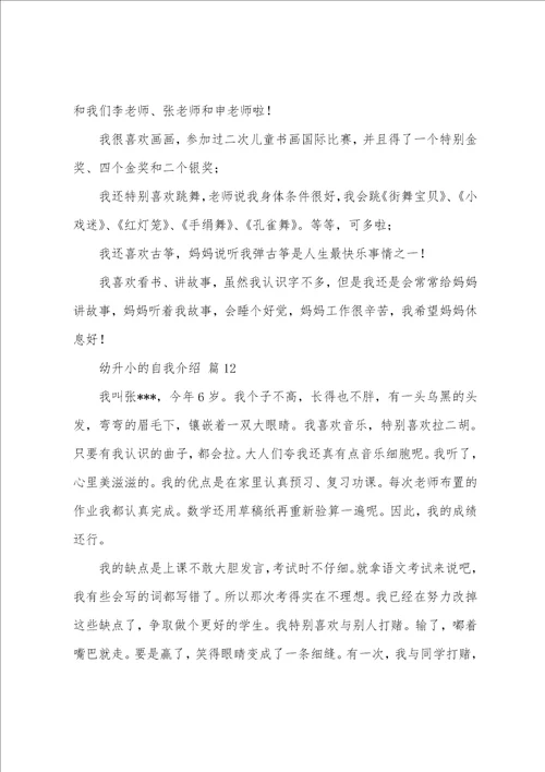 幼升小的自我介绍