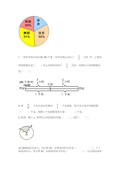 2022人教版六年级上册数学期末测试卷实验班.docx