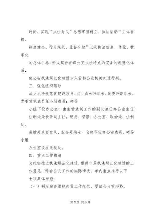 全面推进公安局执法规范化建设的工作意见 (2).docx