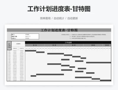 工作计划进度表-甘特图