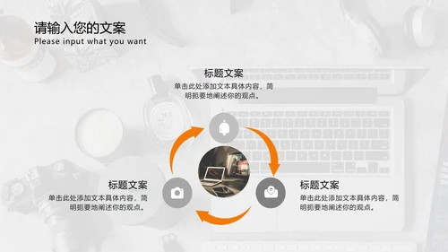 橙色商业风工作总结PPT模板