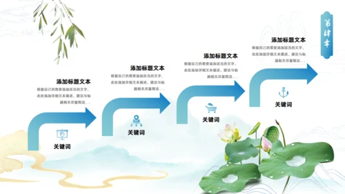 简约大气淡雅中国风工作计划通用PPT模板