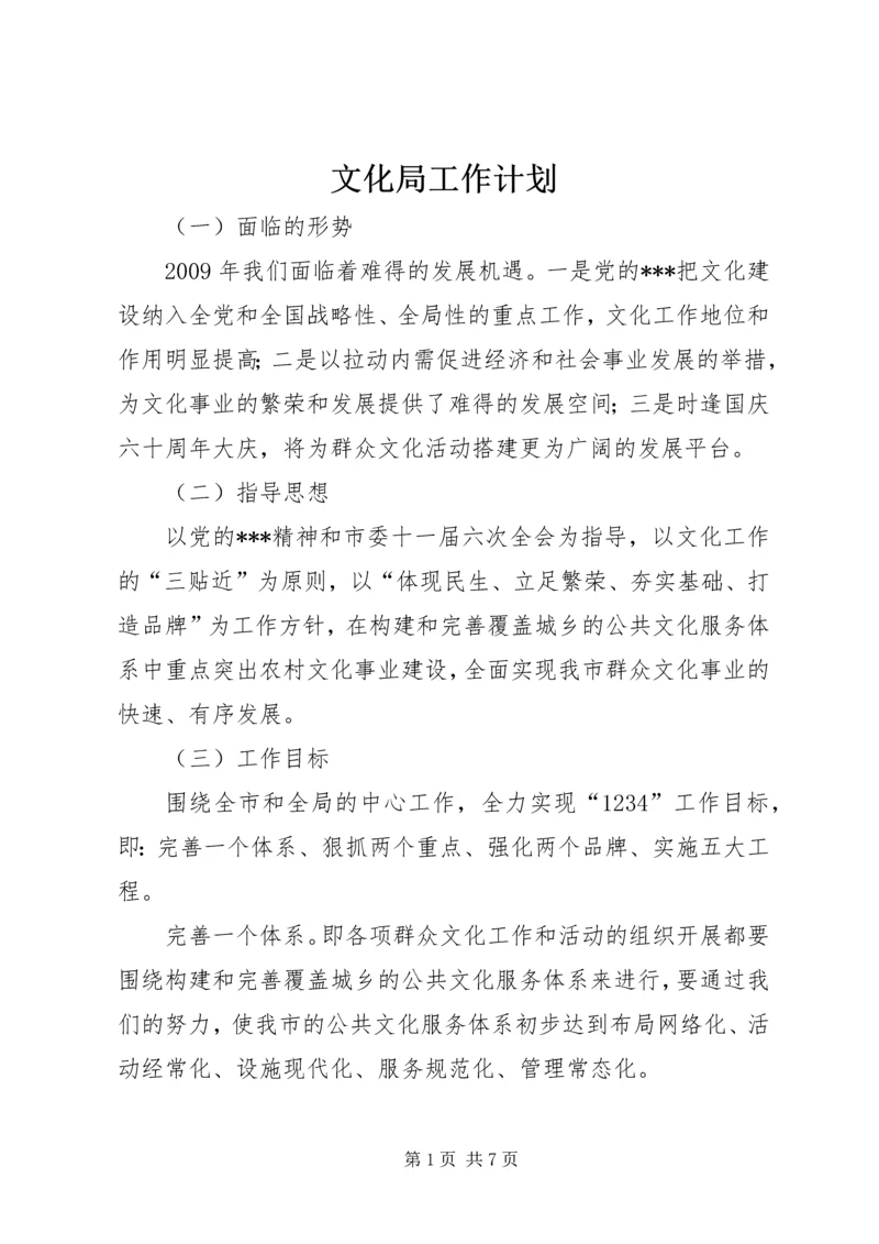 文化局工作计划.docx