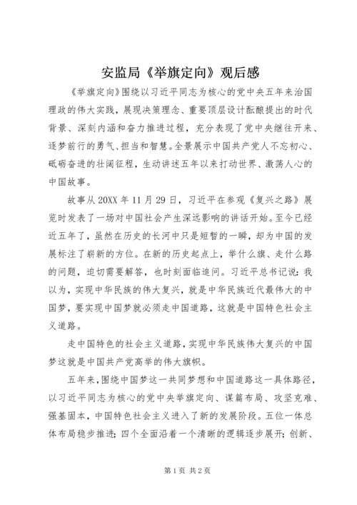 安监局《举旗定向》观后感.docx