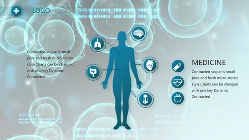 蓝色生物基因细胞医疗科技动态PPT