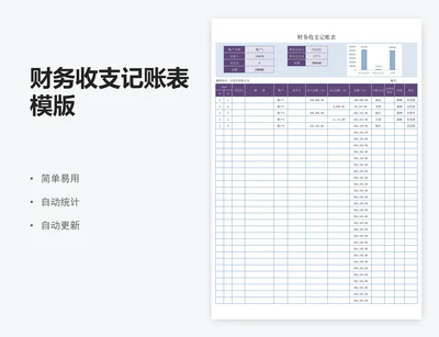 财务收支记账表模版