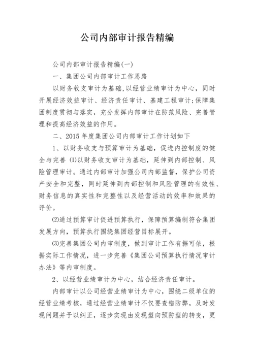 公司内部审计报告精编.docx