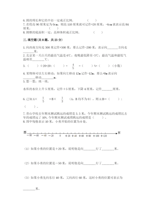 沪教版小学数学六年级下册期末检测试题【新题速递】.docx