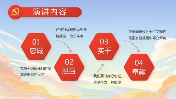 蓝色大气时代楷模演讲PPT