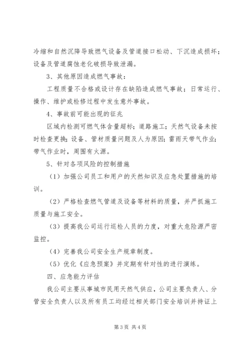 城镇天然气风险评估报告.docx