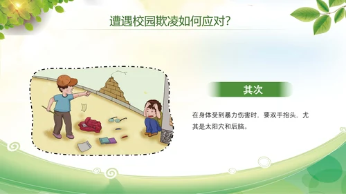 卡通防止校园欺凌教育主题班会PPT模板