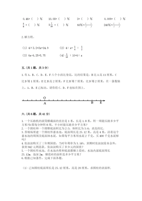 人教版数学六年级下册试题期末模拟检测卷精品（能力提升）.docx