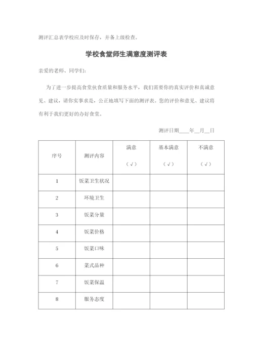 学校食堂满意度测评制度及测评表.docx