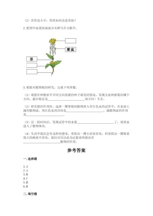 教科版四年级下册科学第一单元《植物的生长变化》测试卷精华版.docx