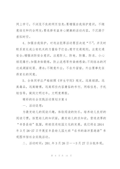 精彩的社会实践活动策划方案.docx
