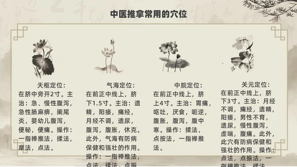 水墨风中医推拿按摩ppt模板