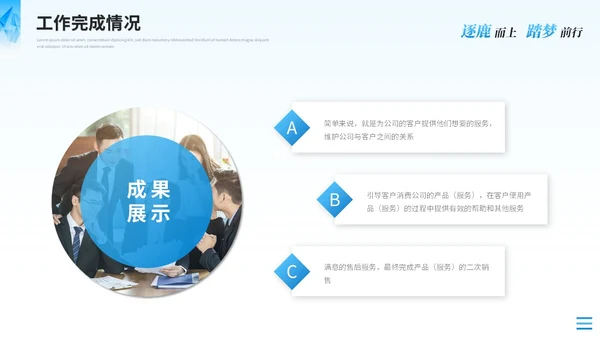 蓝色简约运营述职报告工作汇报工作总结ppt模板