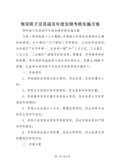 领导班子及其成员年度实绩考核实施方案 (5).docx