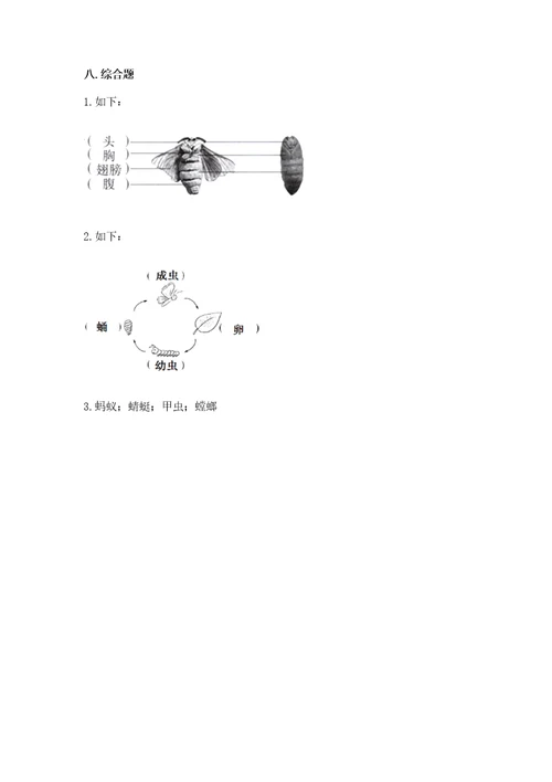 教科版科学三年级下册第二单元《动物的一生》测试卷附参考答案ab卷