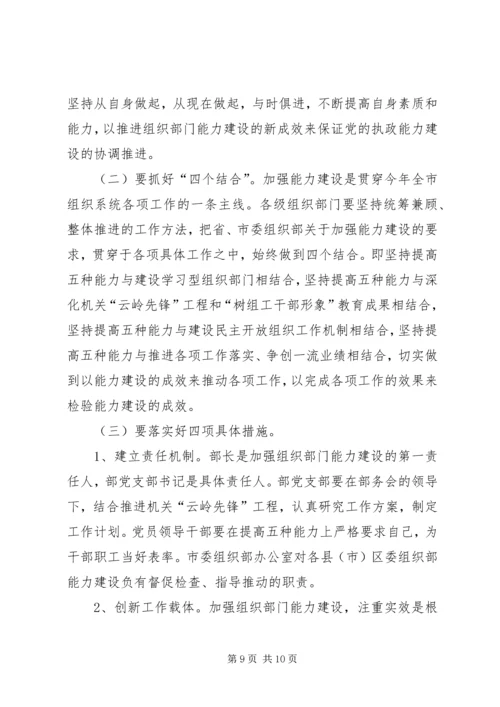 全市组织部门能力建设意见.docx