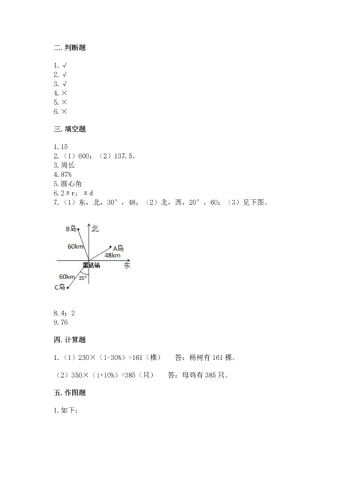 小学数学六年级上册期末测试卷附答案（a卷）.docx