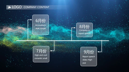 唯美星空商业计划书商务动态PPT