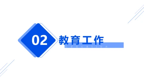 蓝色扁平风教师工作汇报PPT模板