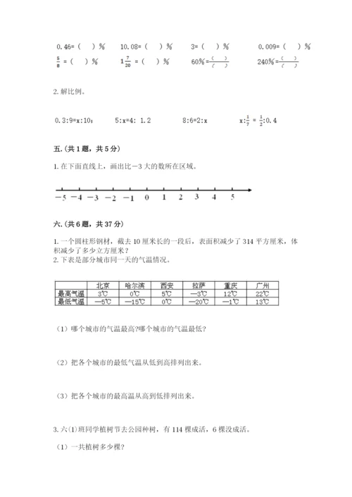 人教版六年级数学下学期期末测试题（b卷）.docx