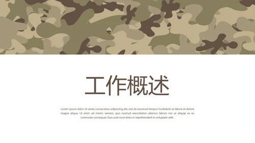 创意迷彩军事部队工作总结动态PPT