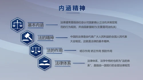 蓝色大气法律律法宣传讲座PPT