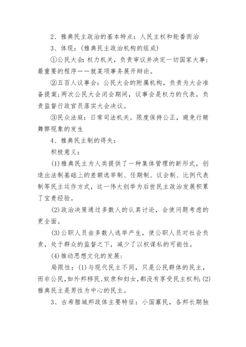 高一历史必修一_历史必修二三知识点.docx