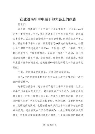 在建设局年中中层干部大会上的报告.docx