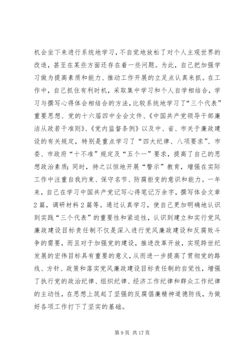 第一篇：县副县长的党风廉政建设自我检查报告 (2).docx