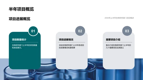 生物科研半年总结报告PPT模板