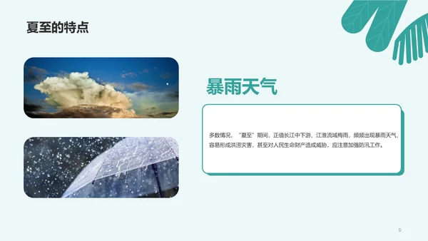 蓝色插画夏至节气科普培训PPT模板
