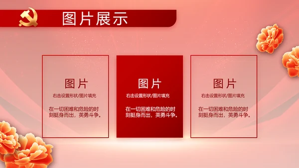 红色党支部党员大会年终工作总结PPT