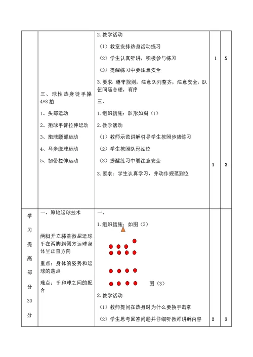 篮球《体前变向运球技术》教学设计