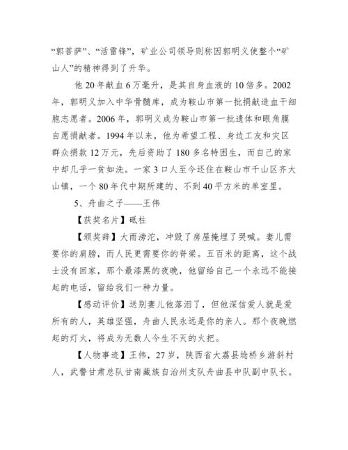2016感动中国十大人物主要事迹及颁奖词.docx