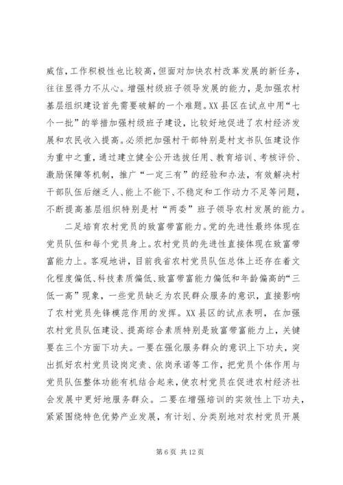 在全省农村基层组织建设现场会上的讲话.docx