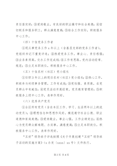 某区“七一”先进评选表彰活动实施方案.docx