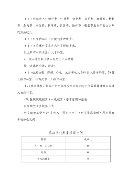 儿童医院绩效分配专题方案.docx