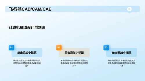 蓝色3D风航空航天类专业通用PPT模板
