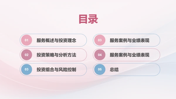粉色财务咨询与投资服务介绍PPT模板