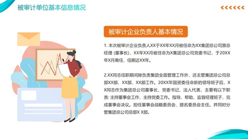 简约蓝色商务年度审计报告PPT模板