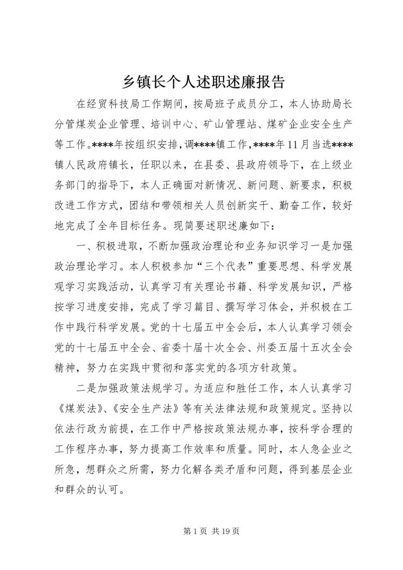 乡镇长个人述职述廉报告.docx