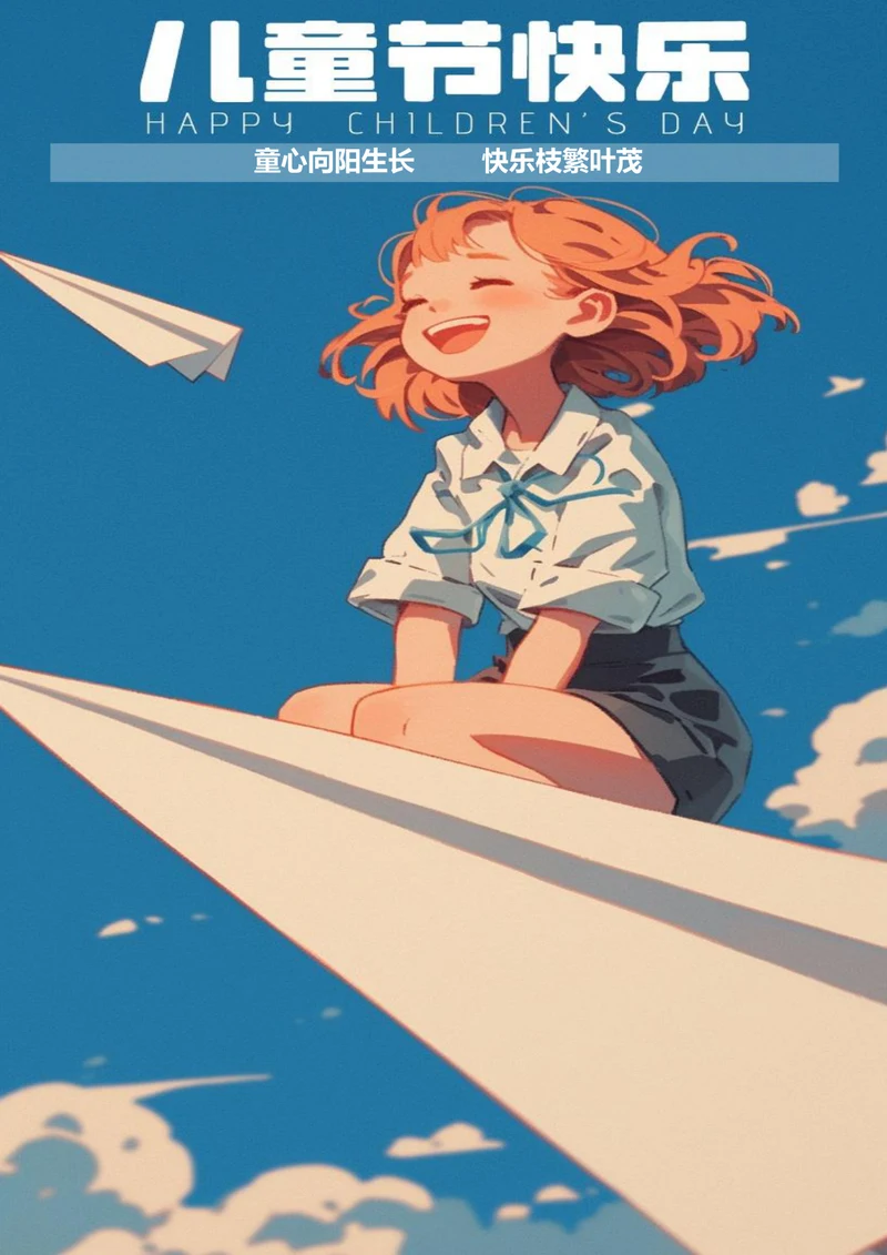 童心向阳生长六一节日海报
