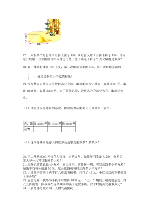 六年级小升初数学解决问题50道含答案【基础题】.docx