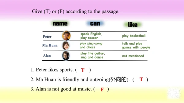 (新课标) Unit 1 Section B 2a-2c 课件 （新目标英语七下 Unit 1 Ca