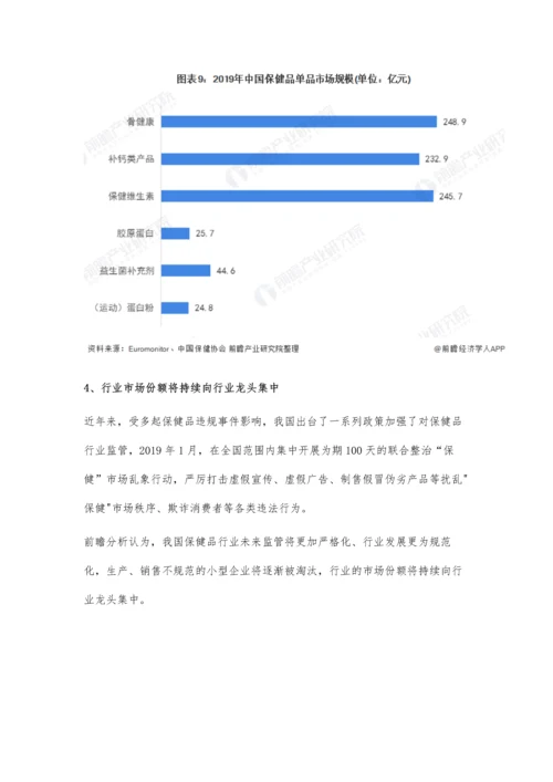 中国保健品行业市场现状及发展前景分析-未来龙头企业市场份额将持续提升.docx